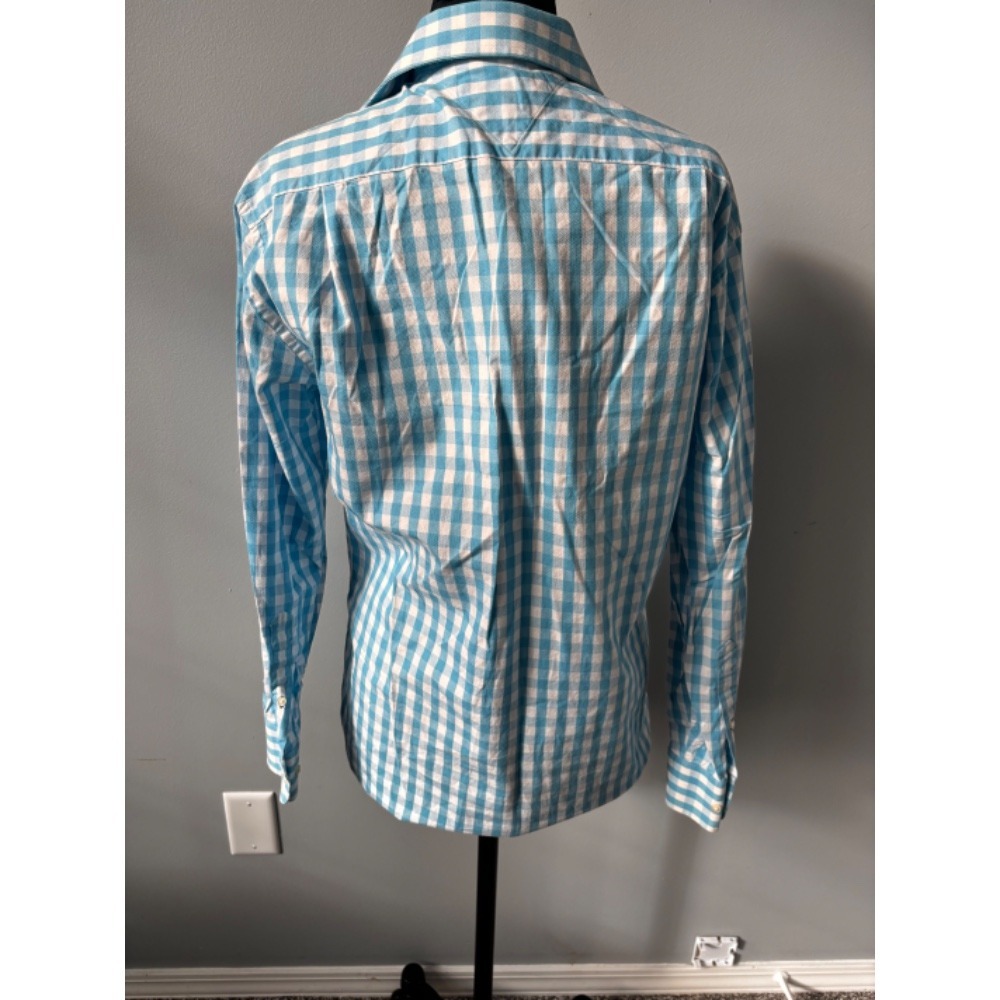 Tommy Hilfiger Button Down Shirt Gingham‎ Check Long Sleeve Regular Fit Size M - Picture 4 of 10